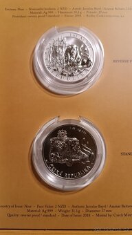 Sada dvou stříbrných 1oz mincí Český lev 2018 - 4