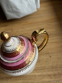 Konvice, porcelán, Thun, bílá, zdobená - 4