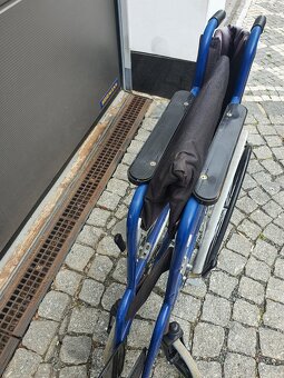 invalidní vozík PLNÁ kola, skládací, i na DOBÍRKU - 4