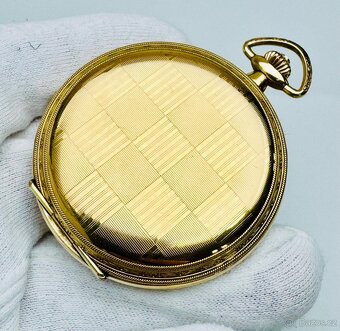PÁNSKÉ ART DECO KAPESNÍ HODINKY S ETUI A ŘETÍZKEM - 4