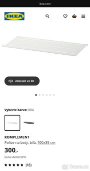 Ikea Komplement police na boty. Systém PAX - 4