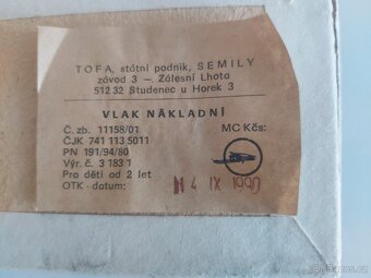 Stary dřevěný vláček TOFA Semily - 4