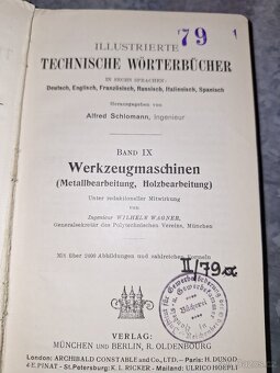 Slovníky německo české anglické technické z let 1920 - 4