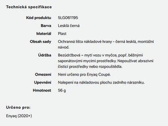 Ochranná lišta nákladové hrany Enyaq - 4