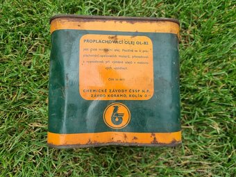 Historické plechovky od oleje. Mobiloil, Shell, Fantolin. - 4