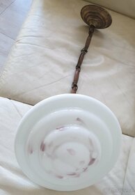 Starožitný lustr art deco řetěz stupňovitý širm - 4