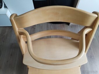 Celodřevěná polohovatelná jídelní židle pro dítě - 4