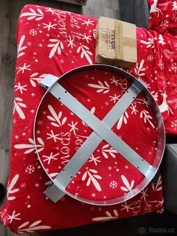 Držák / vozík pod 55gal sud – nový, nosnost 454 kg,4 kolečka - 4