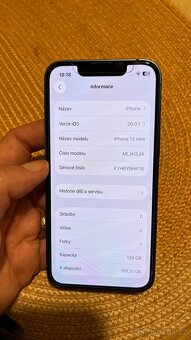 Prodám modrý iPhone 13 mini 128GB - 4