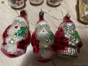 Staré foukané skleněné vánoční ozdoby 🪅 Mikuláš - 4