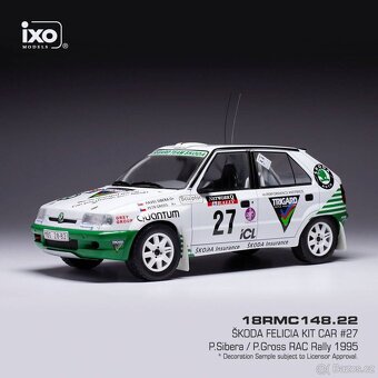 Modely Škoda Rallye 130 a Felicia Kit Car 1:18 IXO - 4
