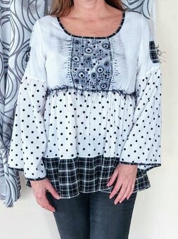 Originální peplum top, Island, vel. 40-42 - 4