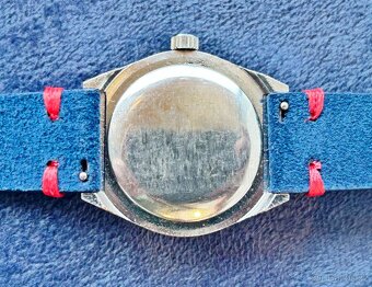 Československé mechanické vintage retro hodinky PRIM Modré - 4