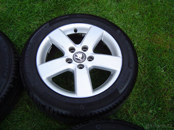 4X LETNÍ HLINÍKOVÁ KOLA ŠKODA OCTAVIA III,II 205/55 R16..TOP - 4