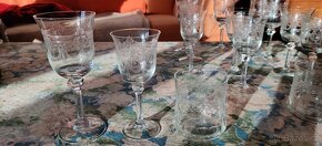 Sklenice na víno z křišťálového skla zdobené 14 ks - 4