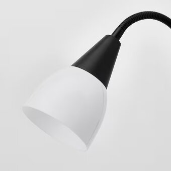 Stojací čtecí lampa, černá/bílá - 4