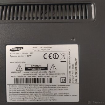 prodám Smart TV SAMSUNG model: UE32F5500aw 32" - 4