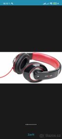 Nová MHS-BOS sluchátka s mikrofonem Černo-Červená
- 4