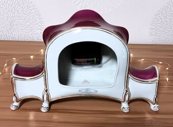 Porcelánové empírové hodiny Hamos Komtesa - 4