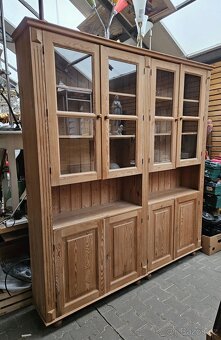 Knihovna, kredenc, vitrína, masiv - 4