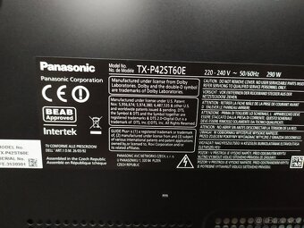 Prodám TV PANASONIC TXP42ST60E - 4