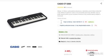 Klávesy CASIO CT S300 + Klávesový pedál Stagg SUSPED 10 - 4