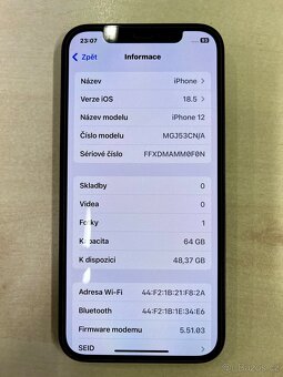Iphone 12, 64GB, baterie 85%, - 4