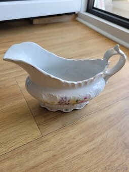 Omáčník, porcelán, zdobený, zlacený, značený - 4