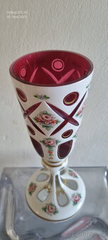 VELKÝ STAROŽITNÝ SKLENĚNÝ POHÁR VELIKOST 26 cm. - 4