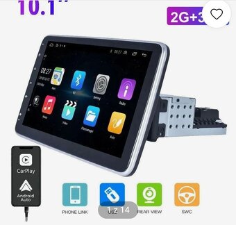 Autorádio 1din s displejem 180° - 4