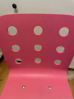 IKEA - dětská růžová židle - 4