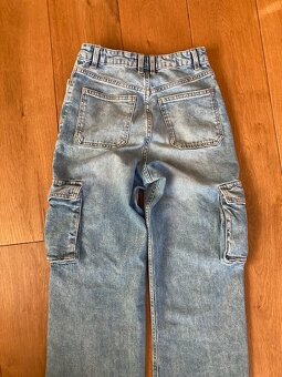 dvoje dívčí džíny 152-158  H&M+Lindex, tričko BERSHKA zdarma - 4