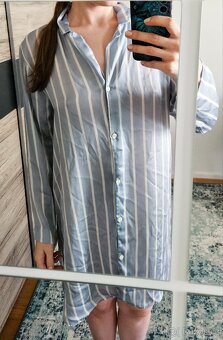 Dámská modrá košile s proužky, velikost S - 4