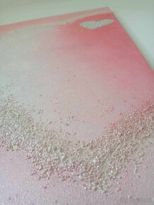 Ručně malovaný obraz Srdce, akrylové barvy - 4