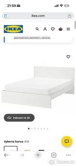 Postel IKEA MALM 160x200cm + rošt - 4