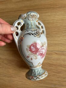 Vázička, porcelán, Royal Dux Bohemia, zdobená - 4