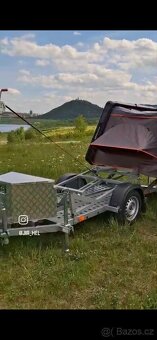 Přívěs na motorku + autostan + kanoe, kajak - 4