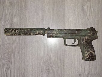 airsoft MK23 SOCOM s DIY KRYLON camo, manuál, plast - 4