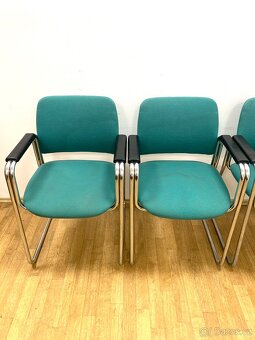 Retro židle / křesílka 80. léta chrom - 4