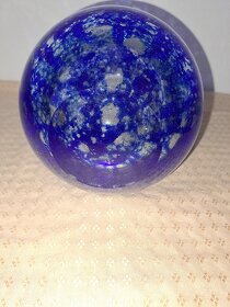 Nádherná modrá váza z hutního skla - 4
