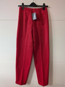 NOVÉ Dámské červené společenské kalhoty - 4
