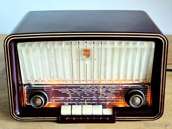 Staré rádio Philips B3X72U/69, 1957-58, Holandsko - 4