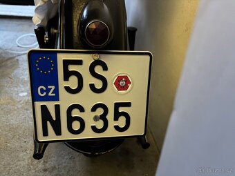 ČZ 125 T z roku 1949 s TP - 4