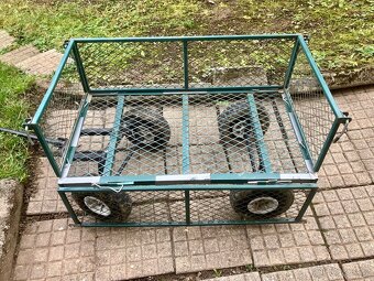 Ruční zahradní nákladní vozík s odnímatelnou plachtou - 4