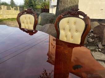 JS6.34 Jídelní set italský 1,8 + 6 židlí kůže –JS6.35 - 4