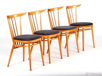Stylové designové retro židle, bvúroba 1970, 4 klusy. - 4