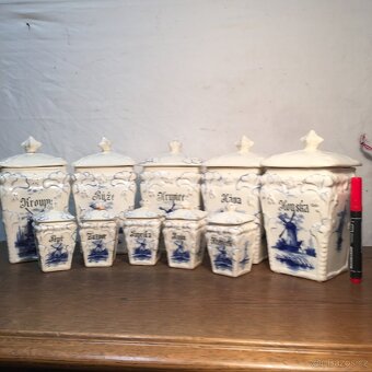 Biedermeier mimořádné kořenky s mlýny dózy na potraviny - 4