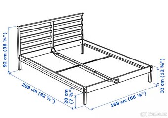 Rám postele Tarva (Ikea) 160x200 cm - 4