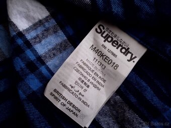 Superdry pánska slim roll up rukáv košeľa M - 4