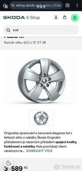 ALU kola Škoda R15 komplet ET386J - 4